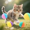 3Pcs Random Color Cat Toy Balls - Interactive Cat Teaser Toy, Self-Play Chase Ball for Kittens To Relieve Boredom, Pet Supplies