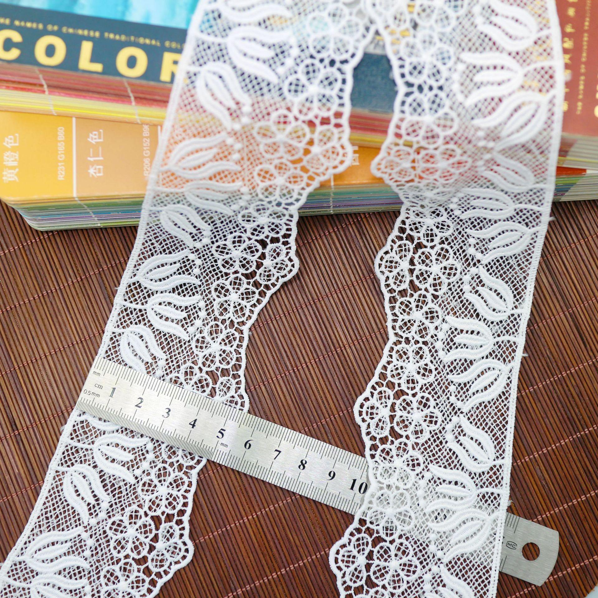 

Декоративное кружево на одежде Кружевные аксессуары Ширина 5,5 см Водорастворимая вышивка Молочный шелк Одежда Декоративные аксессуары F3962