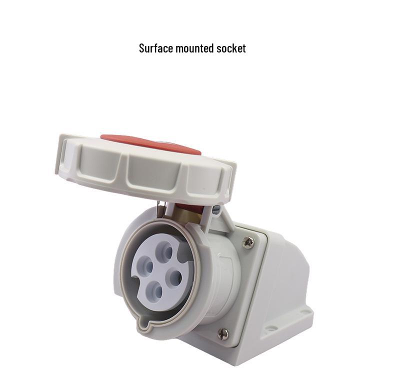 Marine 4-Pin 32A Generator Socket 380V 3H Terminal Special Plug