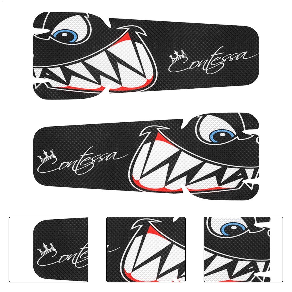 Shark Print Bike Handlebar Sticker 3D PVC Road Bike Handlebar Tape Scratch Resistant Mountain Bike Handlebar Protective Stickers