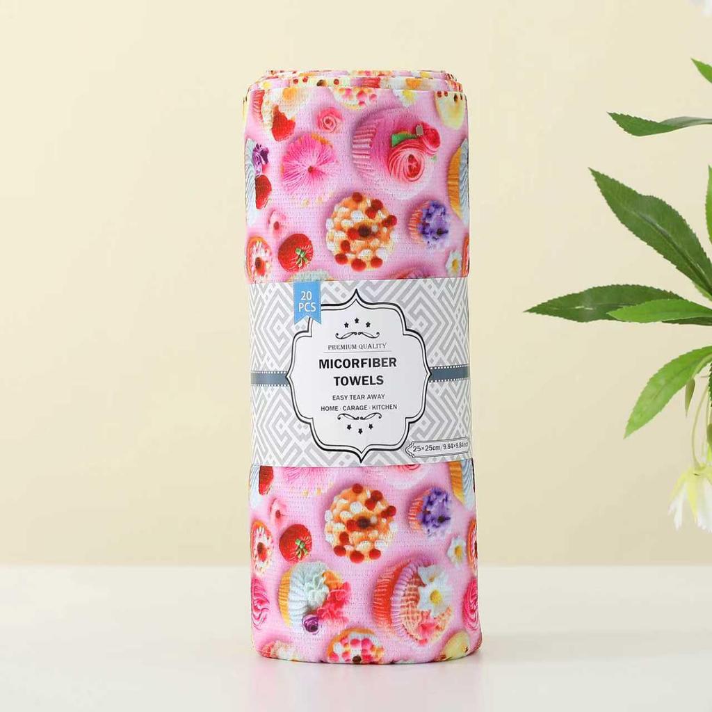 Dual-Use Ultra-Fine Fiber Tearable Kitchen Towel Roll