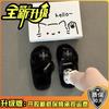 Soft fluffy slippers female cute cross home wear fashion indoor hair mop