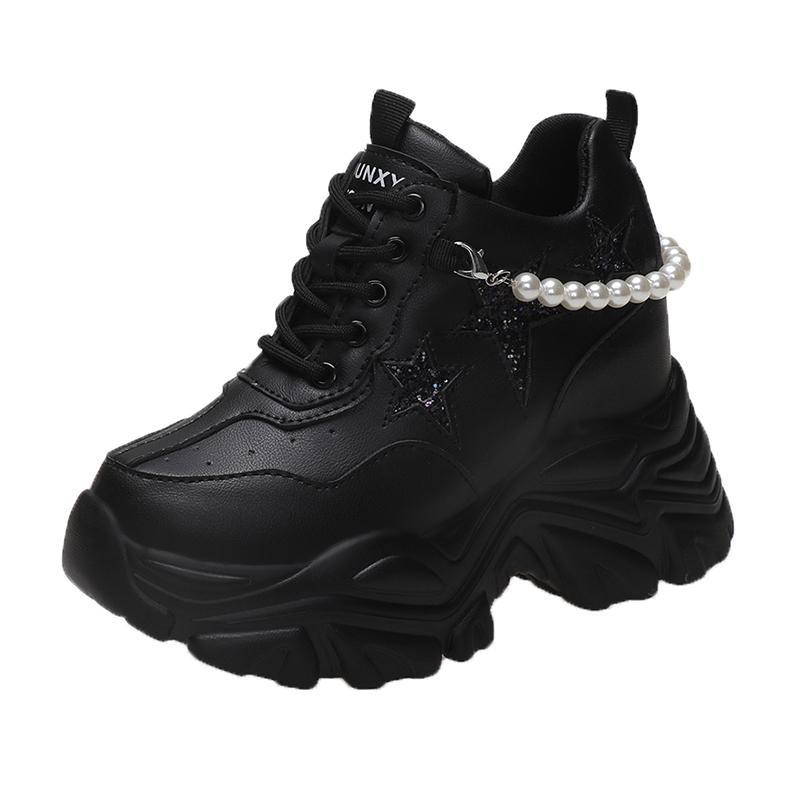 Fashion High Quality High Platform Shoes Woman Autumn Chunky Sneakers Increased 10cm Ladies Shoes Trainers Zapatillas Deportivas Mujer