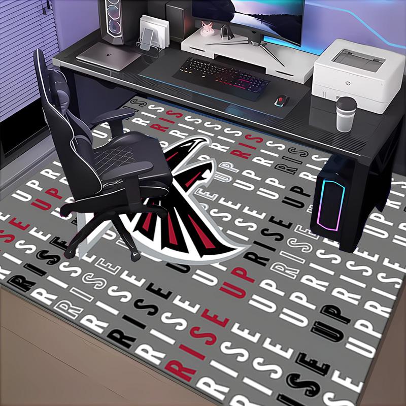 Atlanta-Falcons Rise Up Rug Office Carpet Non-Slip Mat, Chair Rug Floor Covering for Gaming, Bedroom, Living Room , Home Decor Christmas Gift