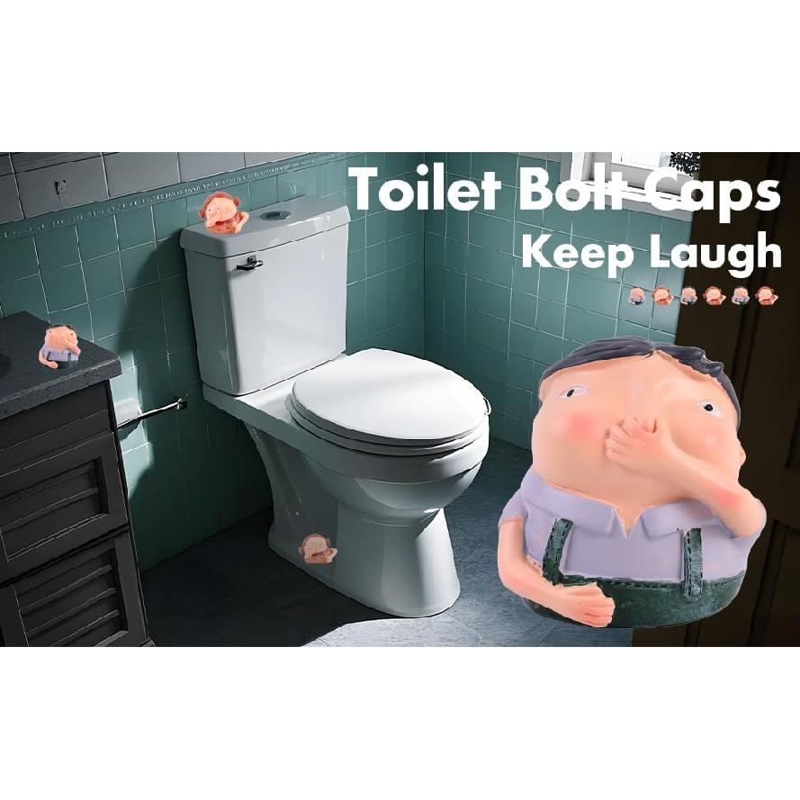 Decorative Toilet Bolt Covers, 2PCS Toilet Bolt Caps Decorative, Resin Knob Covers for Bottom, Bowl Caps Easy Installation Replacement Parts