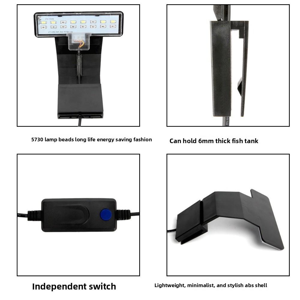 Waterproof Aquarium LED Light Super Slim Aquatic Plant Light Landscaping Lamps  Aquarium Use