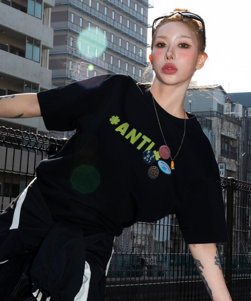 XTONZ Xf010 Anti-Pin Badge T-Shirt (Black)