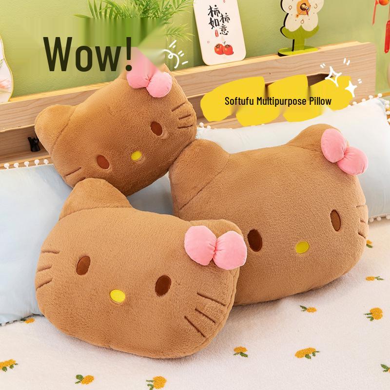 

Милая черная плюшевая игрушка-подушка КТ, высокая ценность – мягкий прикроватный или автомобильный аксессуар, идеальный подарок на день рождения для девочек 40cm