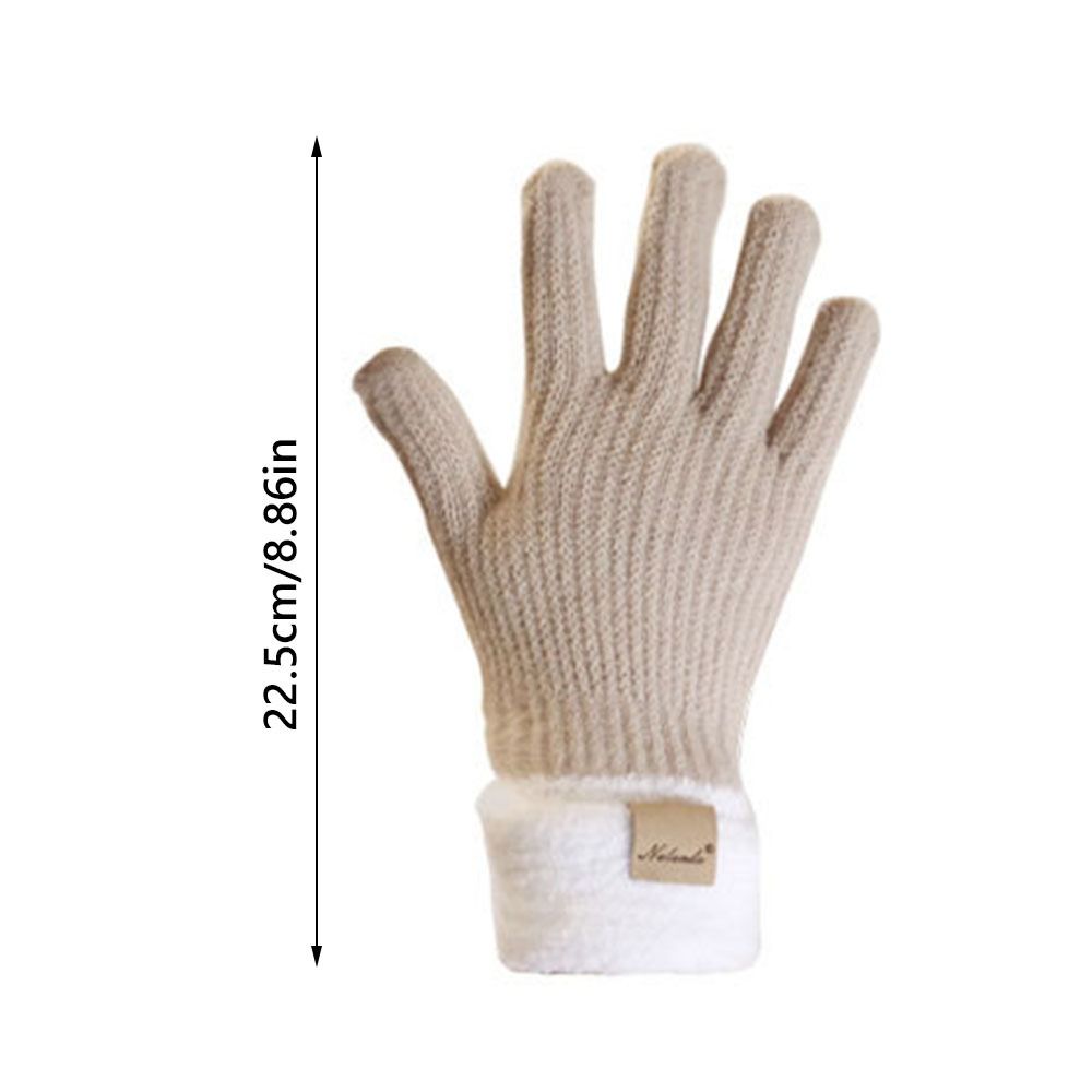 Thick Warm Outdoor Gloves Plush Cold-proof Gloves New Knitted Gloves  Christmas Gifts