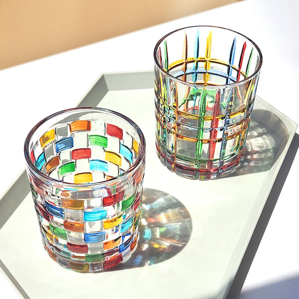 Kieliszek do whisky Wielokolorowy 320ml Niski kieliszek do picia do domu