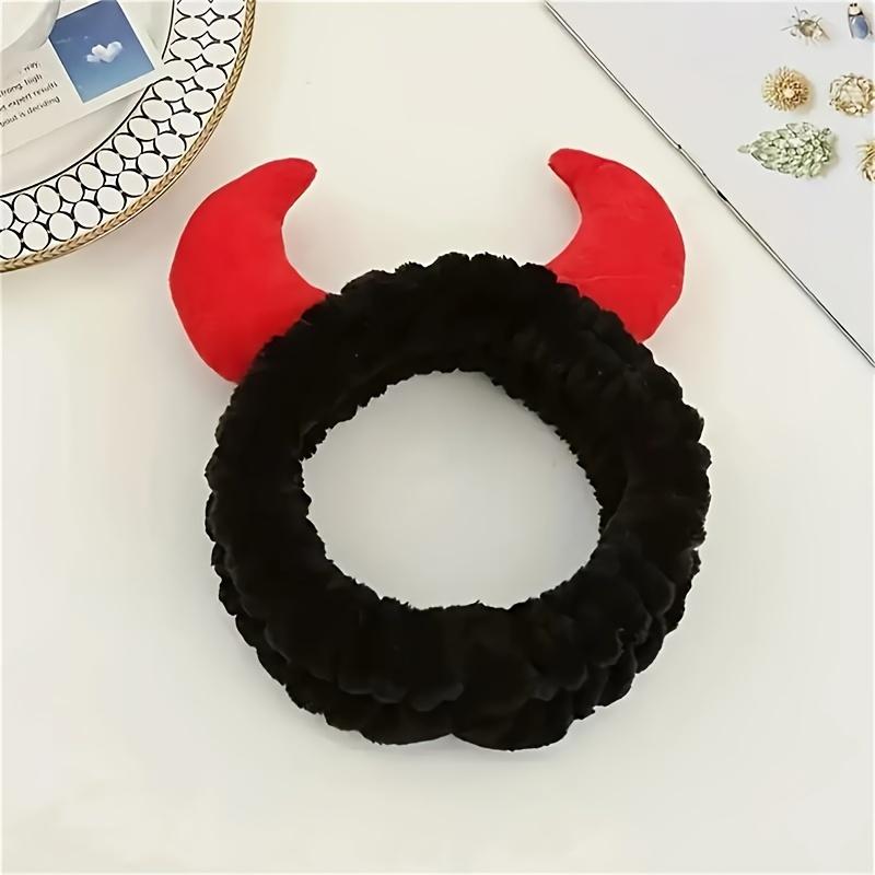 1pc Creative Rearview Mirror Cover, Cute Devil Horn Rearview Mirror Ornament, Interior Accessory