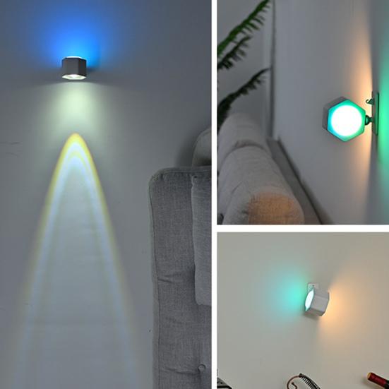 Wall Lamp with Remote Control 360-Degree Rotation Dimmable Indoor LED
