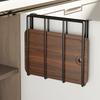 Carbon Steel Under Cabinet Rack 9.8×9.8×2.3in Black Chopping Board Organizer One-Layer Design Wall Mount Shelf Home Organization