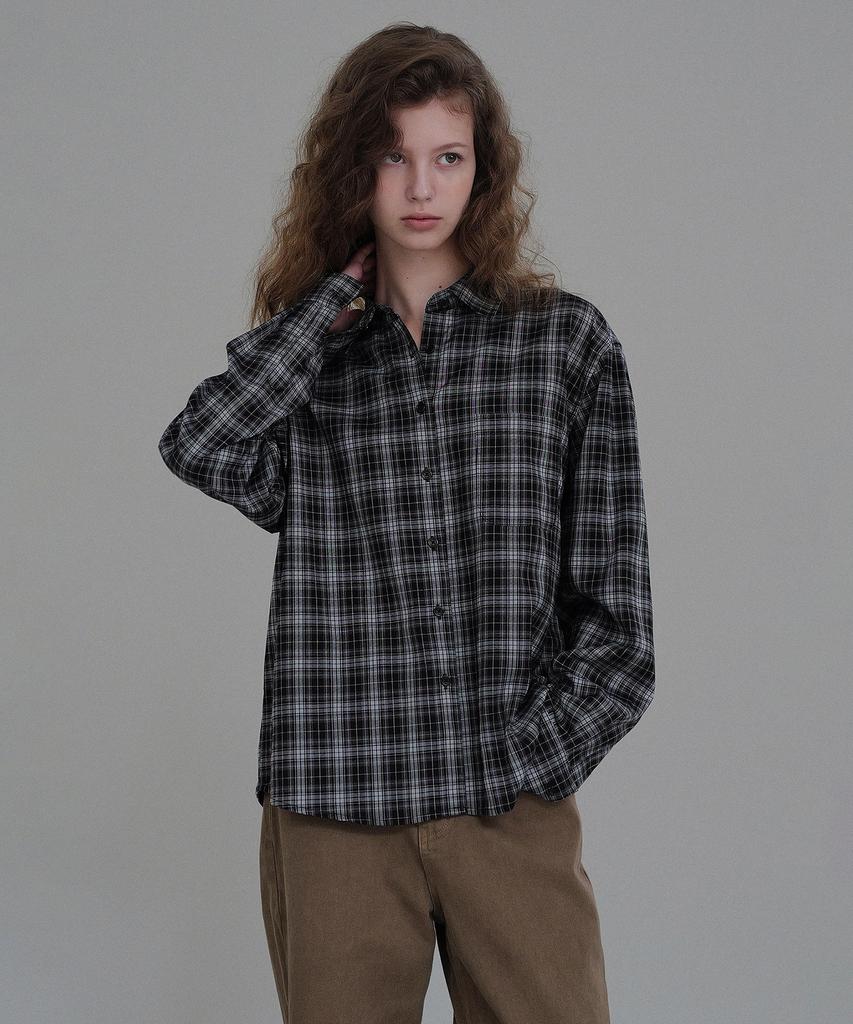 ANDNEEDS Robin Check Shirt (Black)