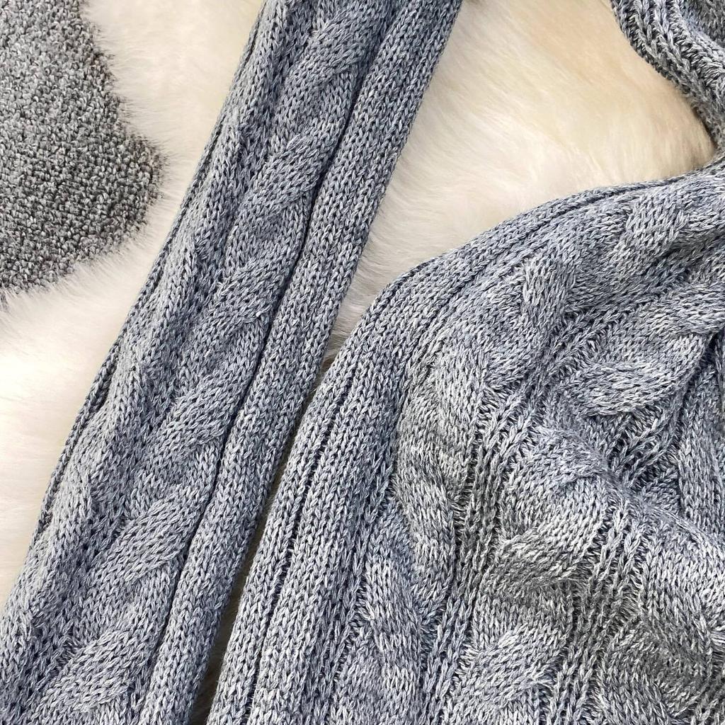 Gray Fashion Turtleneck Sweater Dress For Women New Autumn Winter Chic Long Sleeves A-Line Pullover Loose Knitted Dresses