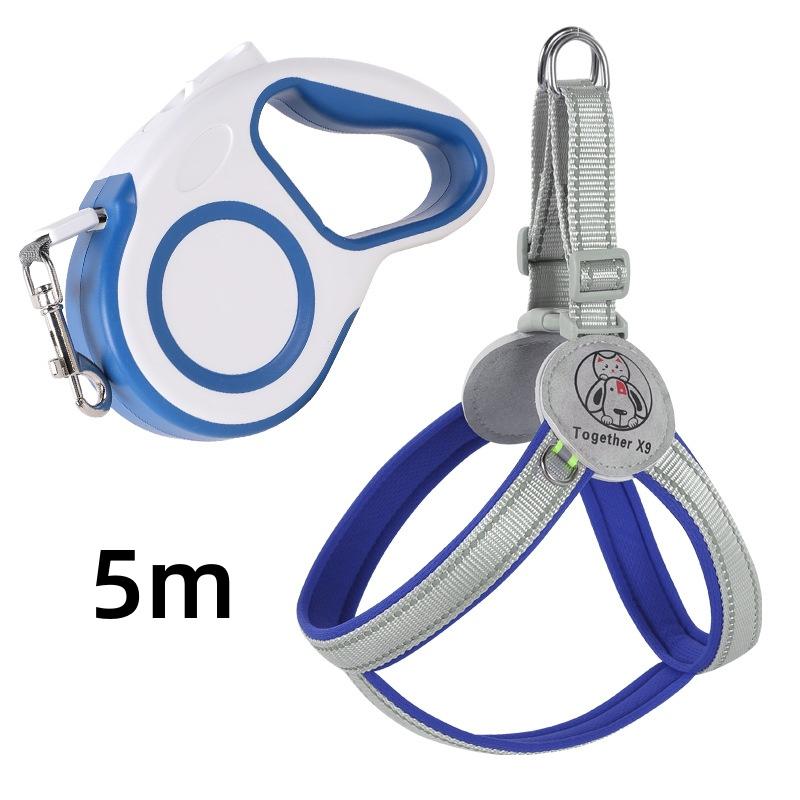 Guinzaglio per animali domestici, imbracatura riflettente, stile gilet, guinzaglio per cani