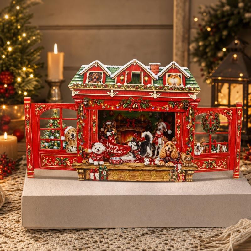 Weihnachts 3D Aufklappkarten Weihnachtsbaum Weihnachtsmann Schneemann Thema Kreatives Urlaubsgeschenk Partygeschenke Dekorationen Heim Schreibtisch Ornamente