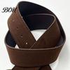 Wide Cinched Belt for Figure Shaping Vintage Waist Belt, Women Retro Faux Leather with C Buckle, Brown Suede High Street Dresses Jeans Soft Cincher