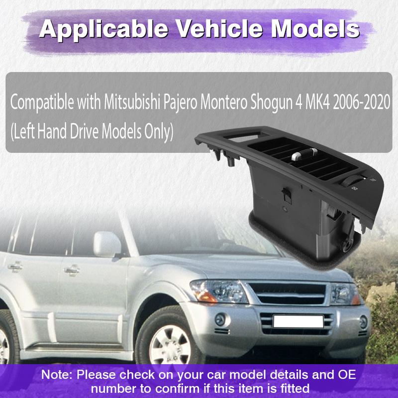 Car Front Dash Board Air Conditioner Outlet A/C Air Vents for Mitsubishi Pajero Montero Shogun 4 MK4 2006- LHD 8030A059XA