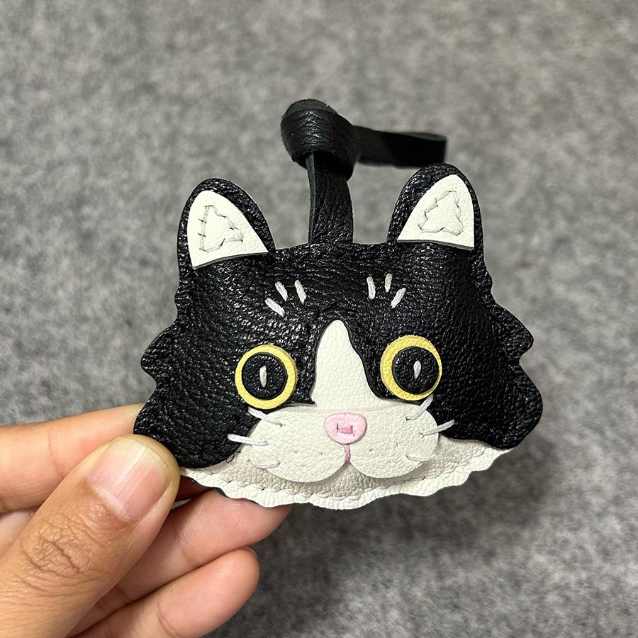 Soft Leather Ragdoll Cat Doll Keychain Pendant Hanging Bag Accessories Decoration Couple Doll Cute Gift Holiday Bag Pendant