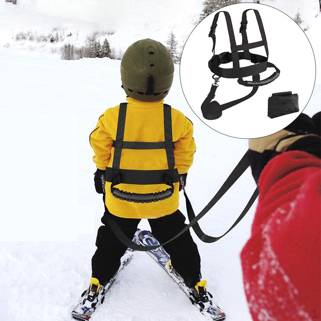 2 Pieces Kids Ski Harness Shoulder Leash Strap For Snowboard Training