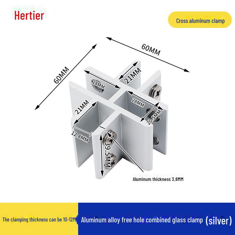Aluminiowy uchwyt do stojaka na szkło do drewna i płytek