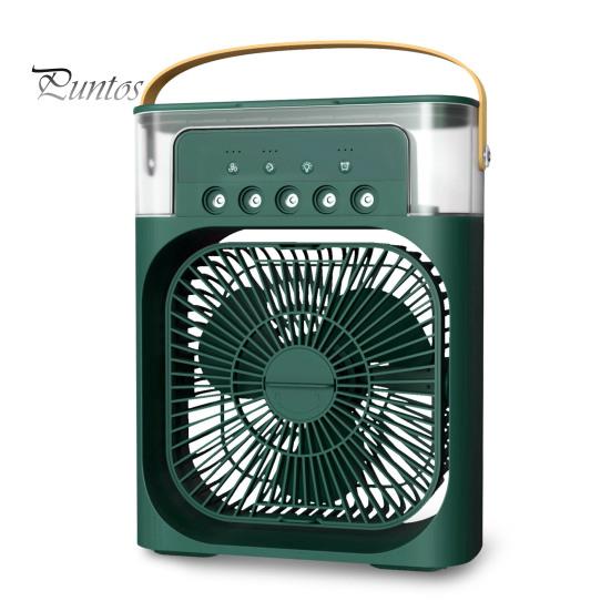 

Многофункциональный портативный вентилятор кондиционера с резервуаром для воды большой емкости, тихая работа, мини-персональный вентилятор воздушного охлаждения зелёный
