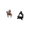 Home Knight Desk Sign Acrylic Ornament Abstract Reader Figurine Thinker Statue Resin