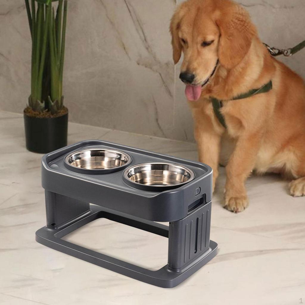 Elevated Dog Bowls Raised Bowl Stand Cat Feeding Station Pet Dishes for Outdoor Indoor