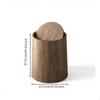 Retro Wood Grain Trash Can, Large Capacity Wastebasket, for Bedroom, Kitchen, Office Faux