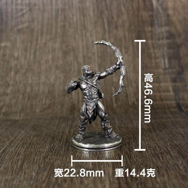 Metal Orc Tribe Soldier Archer Action Figures Desktop Game Chess Pieces Collectible Miniature Model Car Interior Ornament