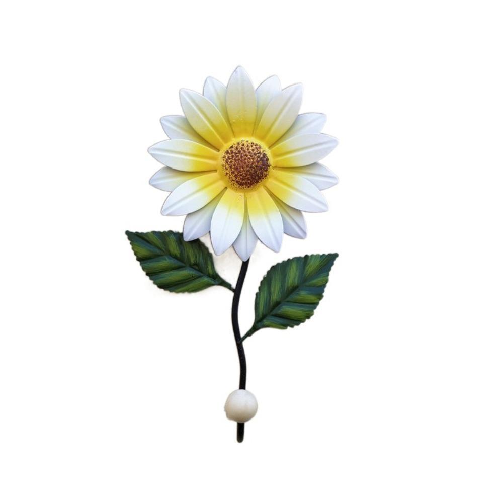 Iron Art Daisy Key Hook Wall Mounted Over Door Hanger Storage Wall Hook  Clothing