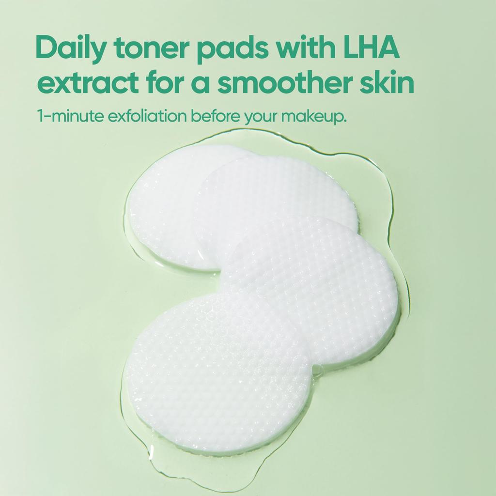BANILA CO Clean It Zero Green Peel Toner Pad – Vegan LHA Peeling & Sebum Control, Korean