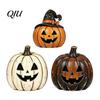 Desktop Holiday Party Ornament 3/4Pcs Vintage Wooden Pumpkin Decor, Rustic Fall Tabletop Centerpiece, Farmhouse Sturdy Thanksgiving Centerpieces