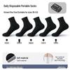 Unisex Disposable Socks for Travel & Daily Use: All-Season, Mid-Calf, No-Wash, Convenient, Perfect for Business Travel & Casual Wear.