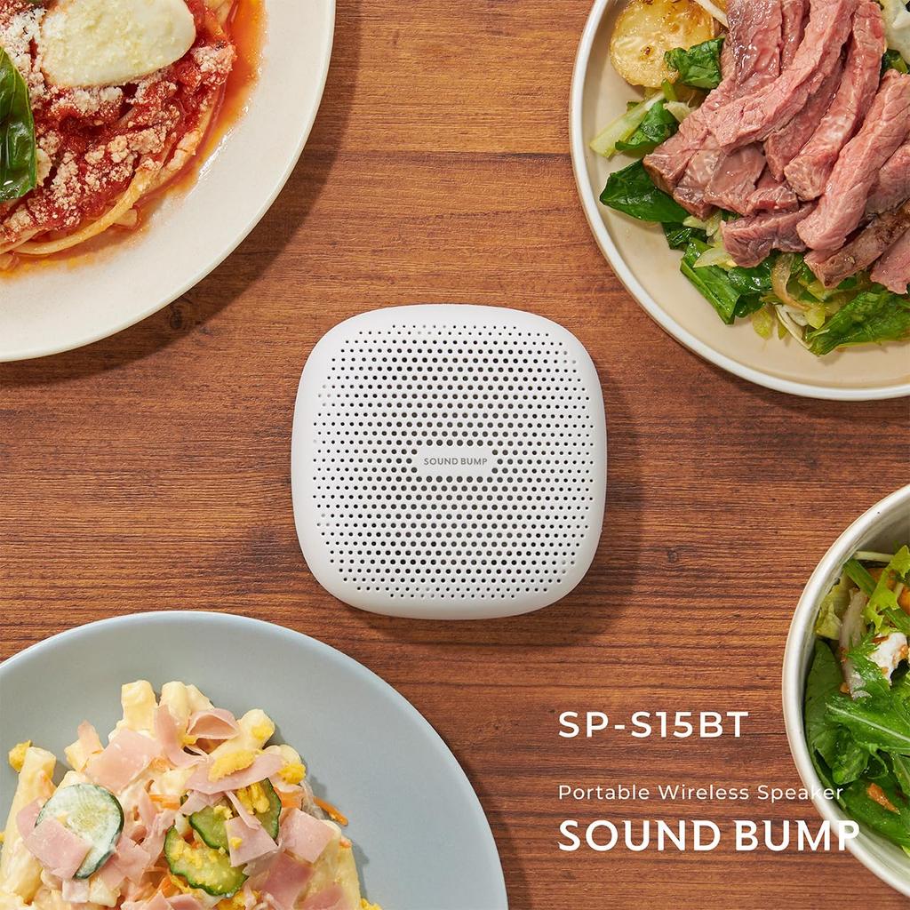 Radius SOUND BUMP: Portable Bluetooth Speaker with microSD Card Support, Wide FM, and IPX5 Waterproofing, SP-S15BTP (Purple)