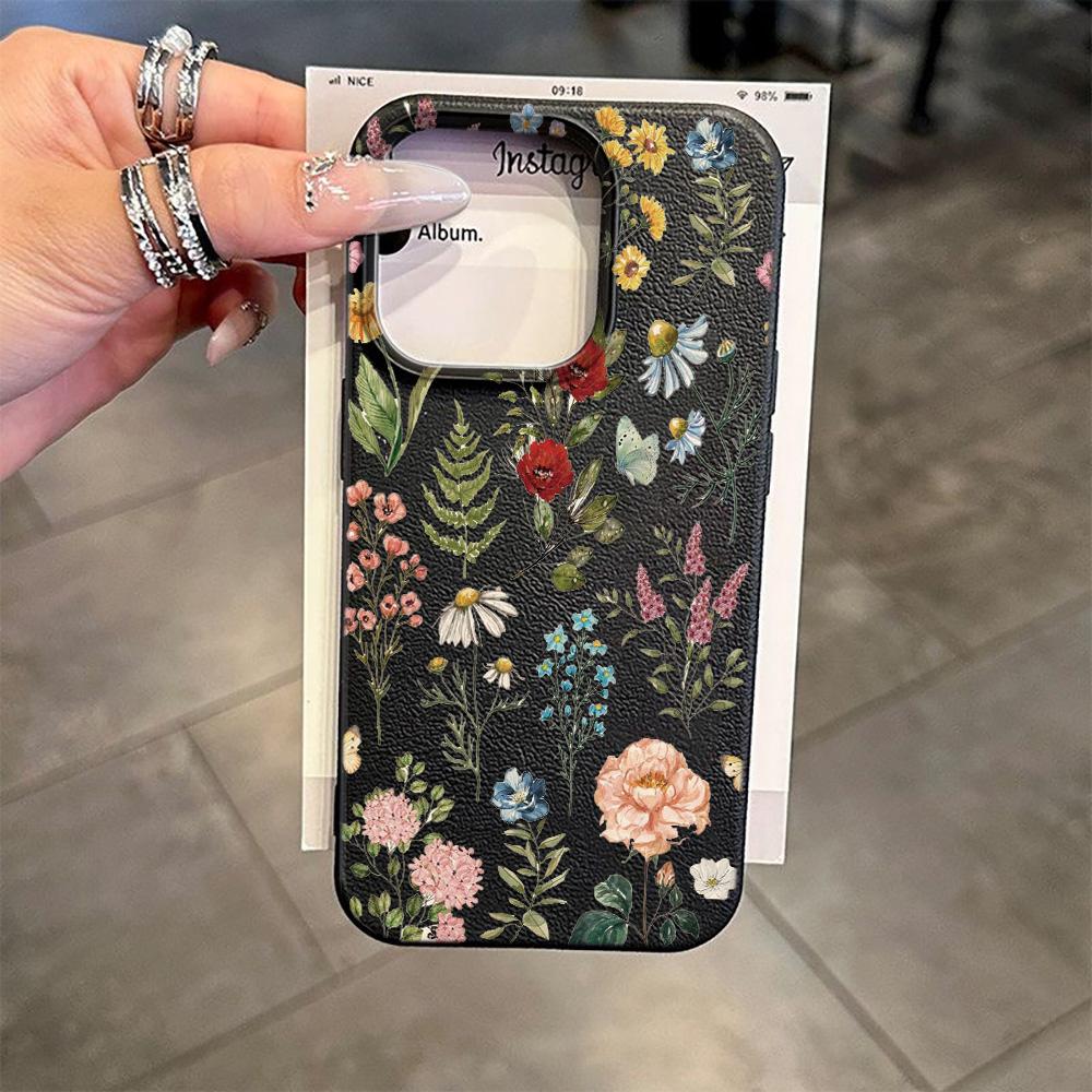 Soft Floral Flowers Phone Case For Iphone 17 17E 16E 11 Pro Max 15 12 14 Plus 16 13 Dustproof Protective Cover Coque