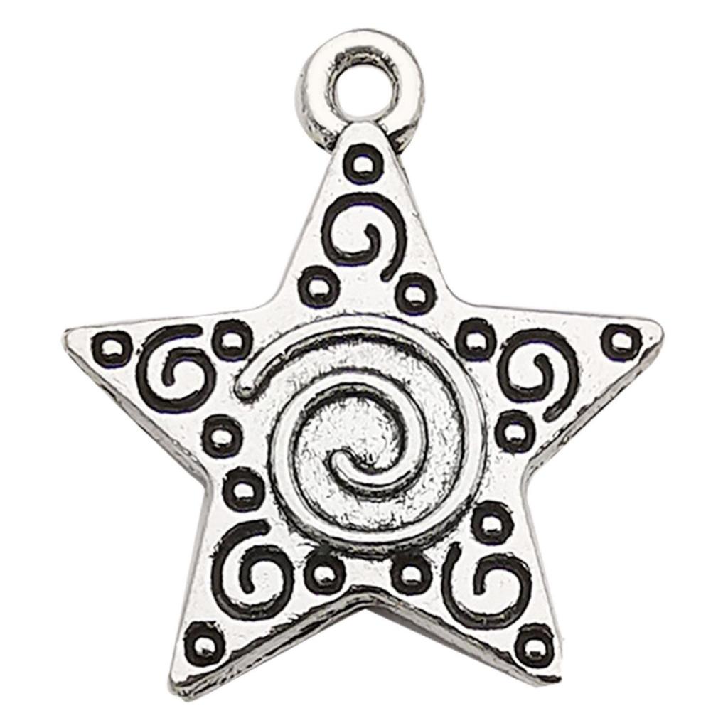 Retro Alloy Star Moon DIY Necklace & Earring Charms