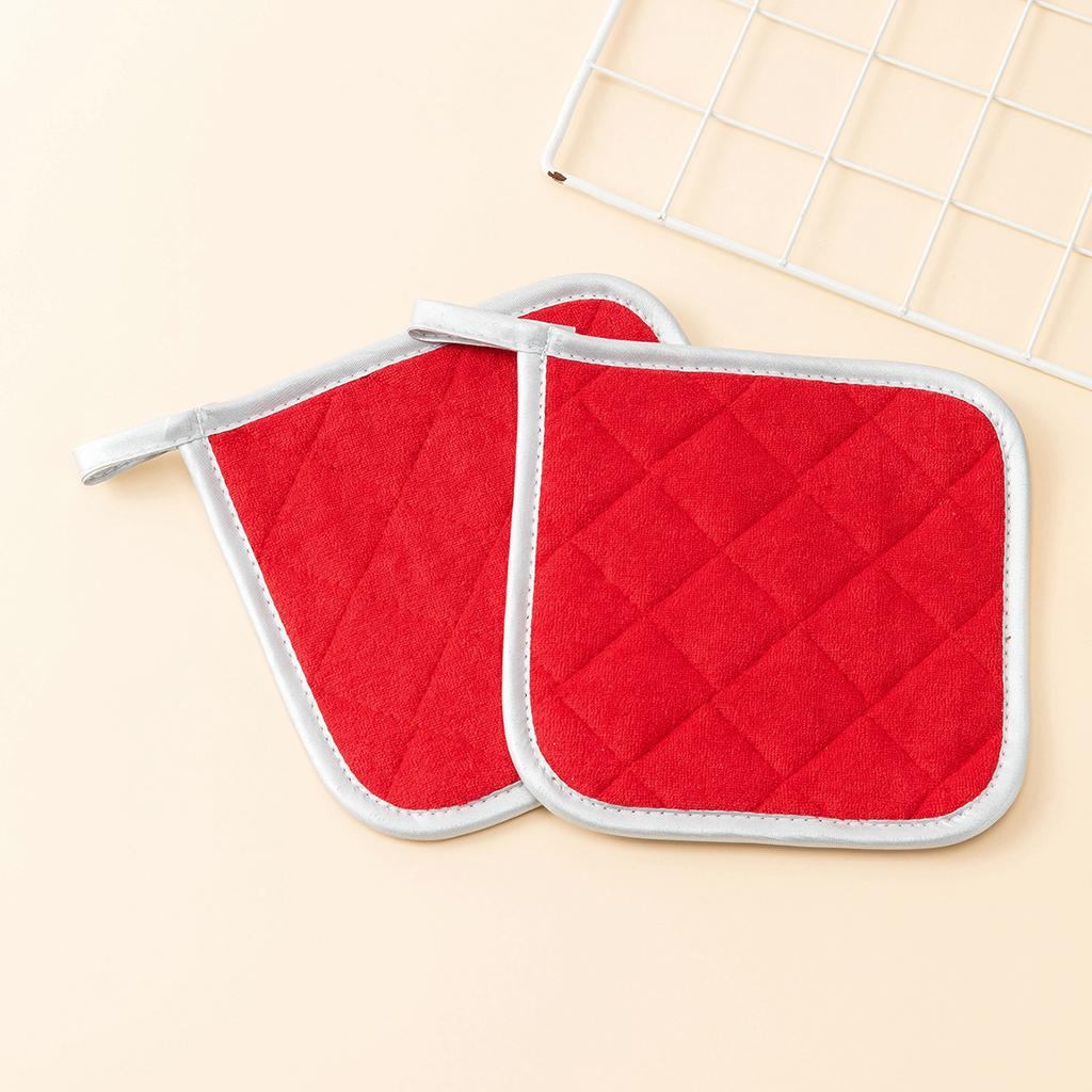 Mikrofaser-Handtuchstoff Steppbaumwolle Isolierunterlage mit Silberstoff beschichtet Verbrühschutz Topfunterlage Platzset Mikrowellenofen-Handschuhe Topfunterlage