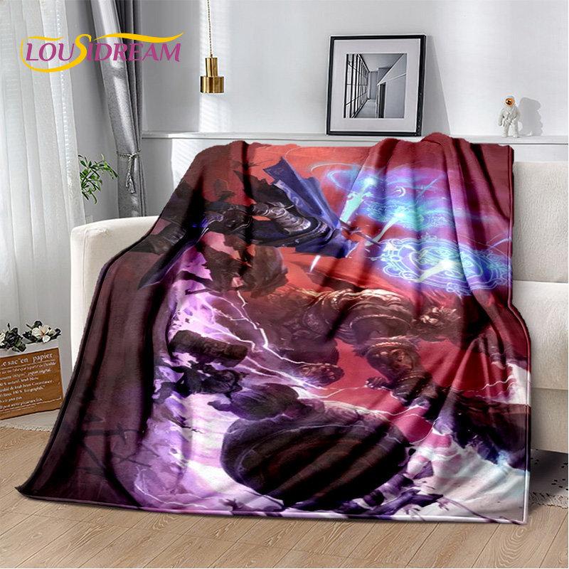 Elden Ring 3D Printed Game Gamer Soft Plush Blanket,Flannel Blanket Throw Blanket for Living Room Bedroom Bed Sofa Picnic Cover
