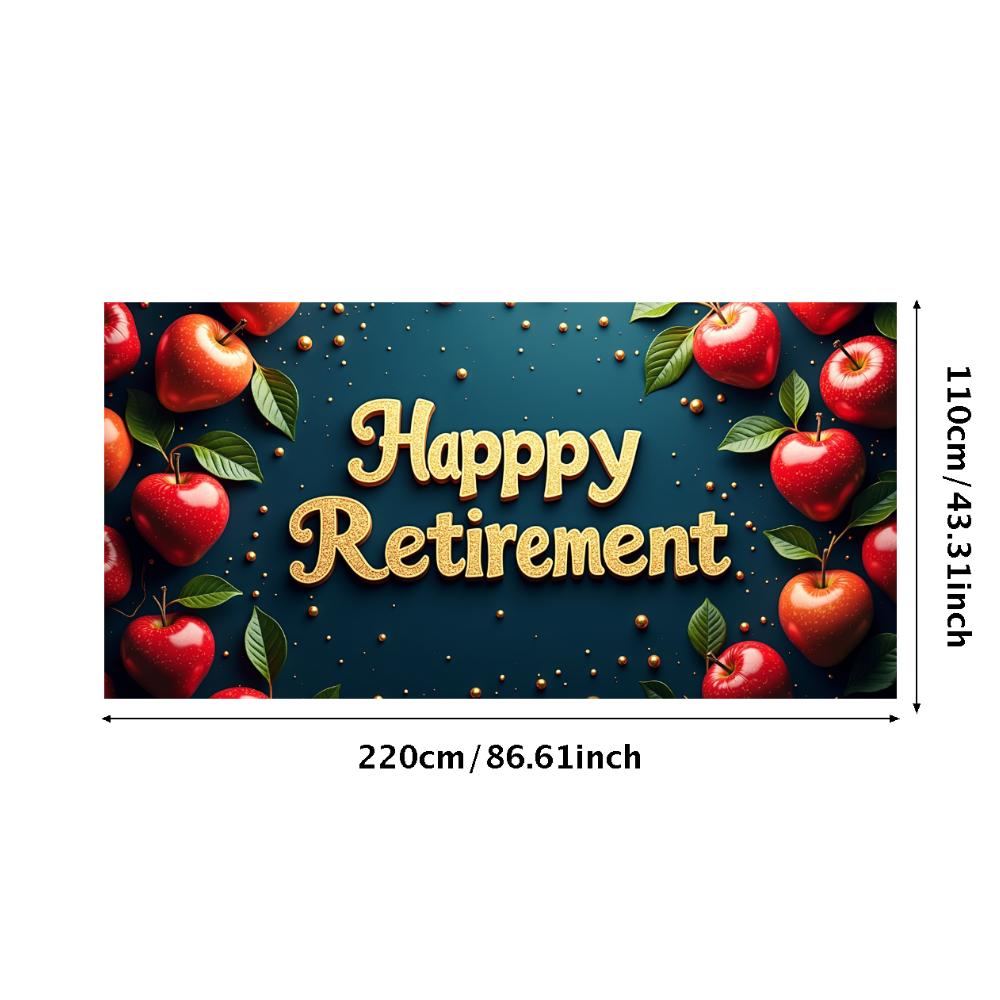 Happy Retirement Banner Balloons Retirement Theme Party Celebration Decoration Backdrop Photography Background Prop Wall Poster