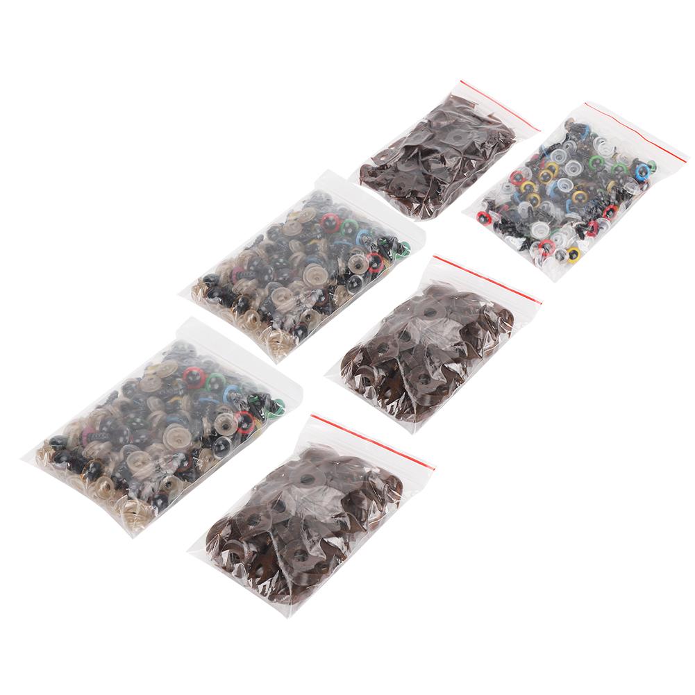 Mix Color Plastic Safety Eyes with Washer Accessories for DIY Crafts Teddy Bear Animal Dolls Puppet