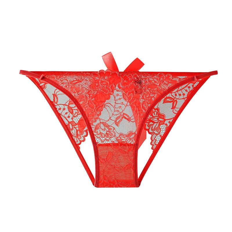 Ladies Spring and Summer Sexy Lace Sweet Butterfly Embroidery Panties