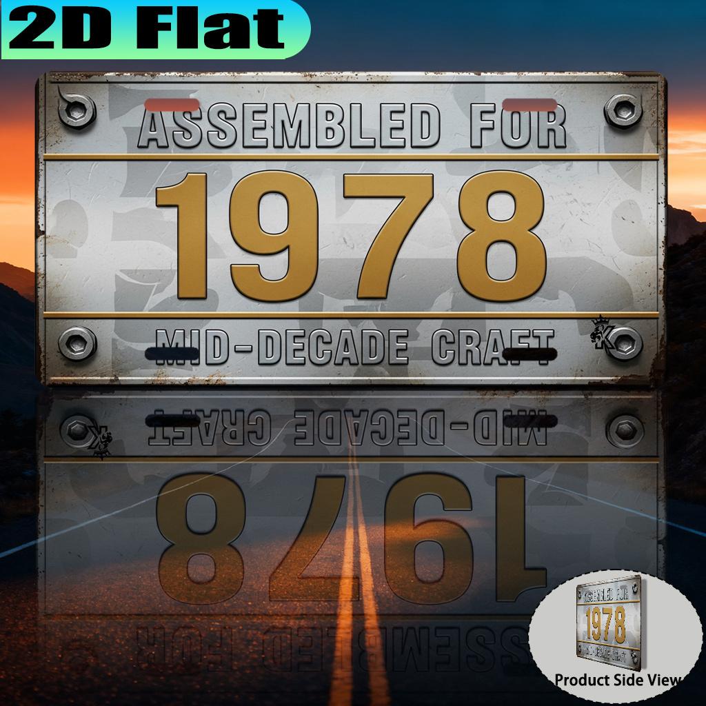 D Flat Pc Pc Vintage Sign Retro WallMountable Aluminum Plaque Suitable for Birth Year Gifts Retro Wall Art for Hom