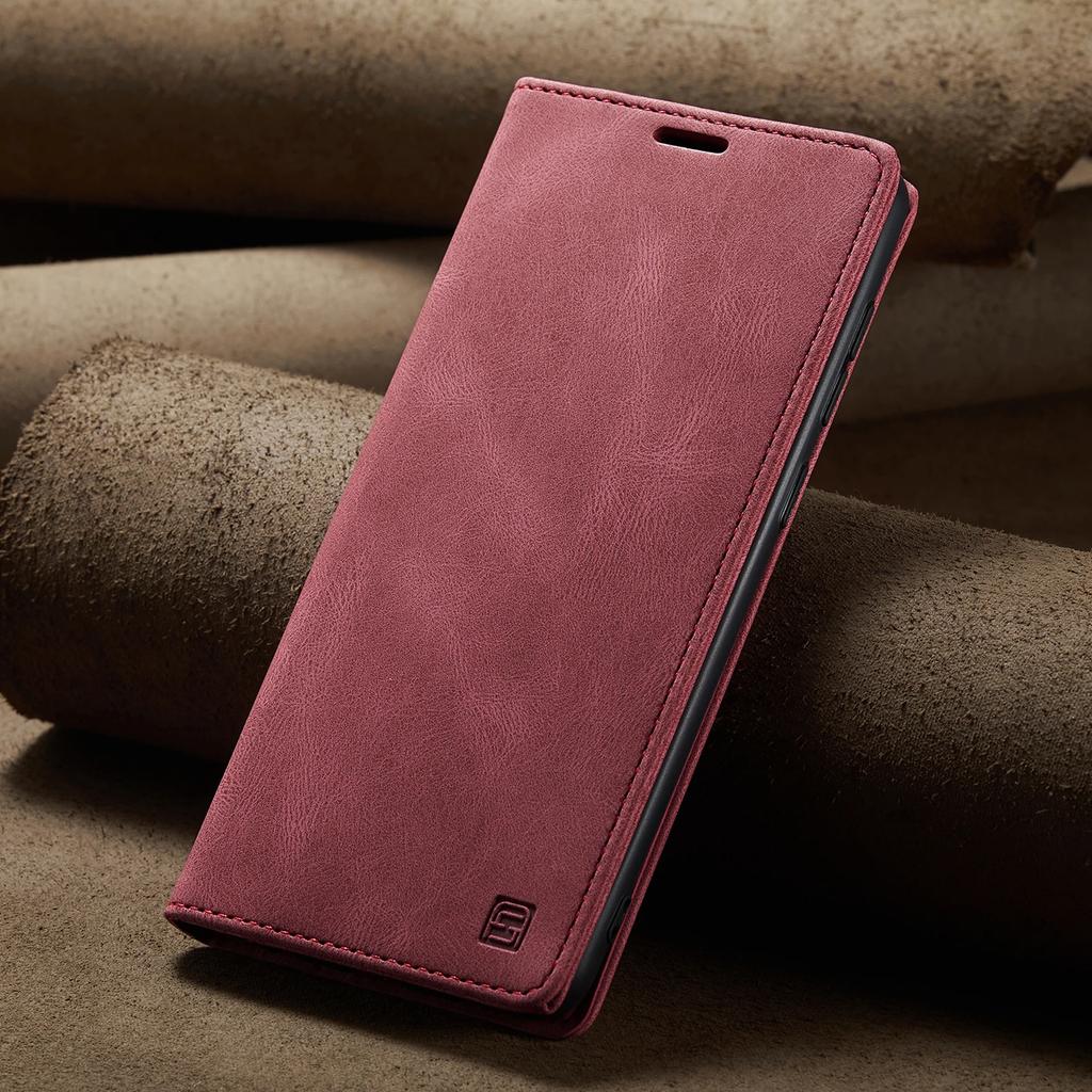 Lyxigt magnetiskt flip plånboksfodral i läder för Samsung Galaxy S23 S22 Utlra S20 Fe S10 S9 S8 Plus Note 10 20 A14 A24