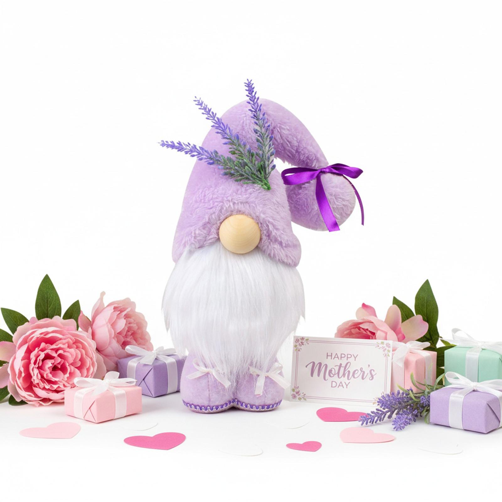 

Spring Gnome Plush 10.24in Gnomes Easter Table Decoration with Lavender and Purple Hat Mother Day Tables Topper for Home Decor China Mainland
