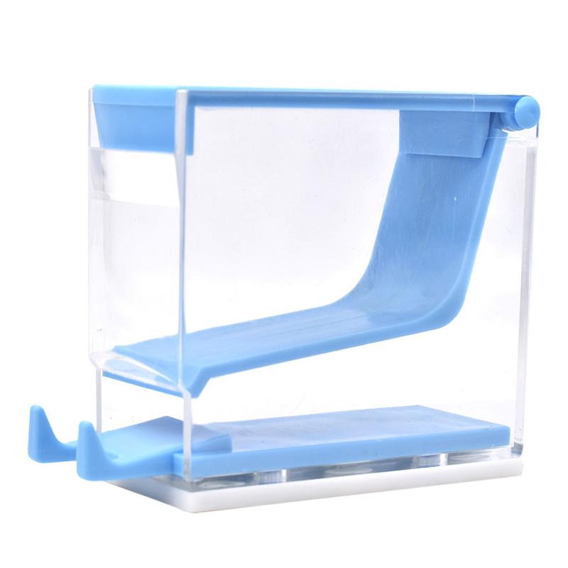 Dental Cotton Roll Dispenser Holder Press Type Box Holder Dental White Blue Color Orthodontics Products Dentistry Lab Supplies