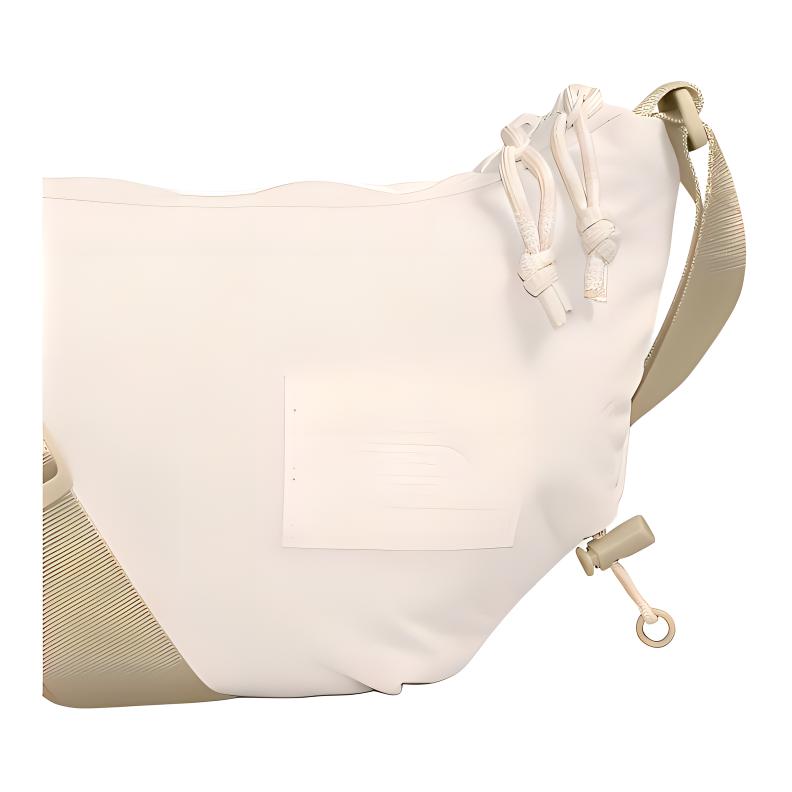 The North Face 3.1L Brand Logo Patch Shoulder Crossbody Outdoor Bag Women Bags Recycled-Nylon Gardenia-White NF0A81DS4U0