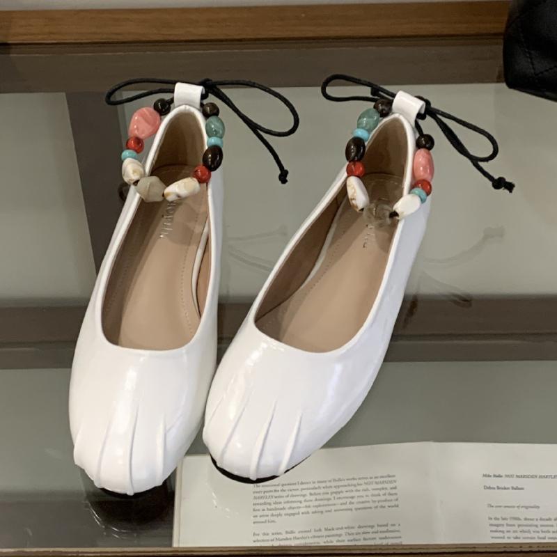 

Fashion String Beads Mary Jane Shoes Women Pleated New Autumn Footwear Female Shallow Round Toe Comfort Casual Flats Women 35