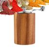 Cylindrical Wooden Spice Mill Adjustable Coarseness Grinding Bottle  Kitchen